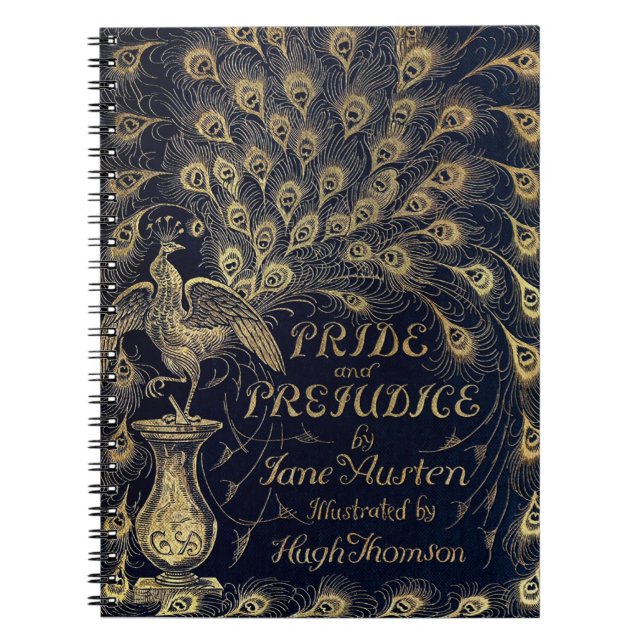Carnet Antique Jane Austen Fierté et préjugé Peacock (Devant)