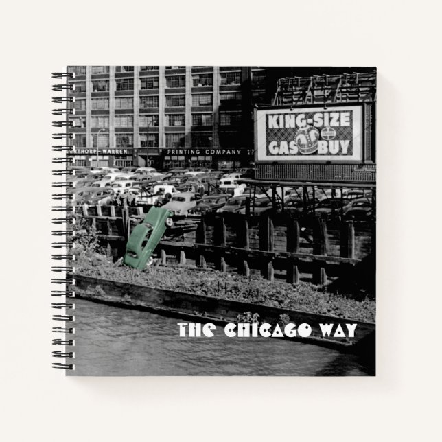 Carnet Antique photo Chicago Car colorsplasplasplash auto (Devant)