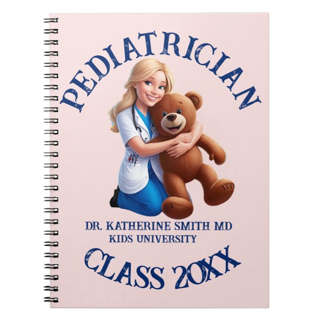 Carnet antistress pediatrician teddy bear kids university (Devant)