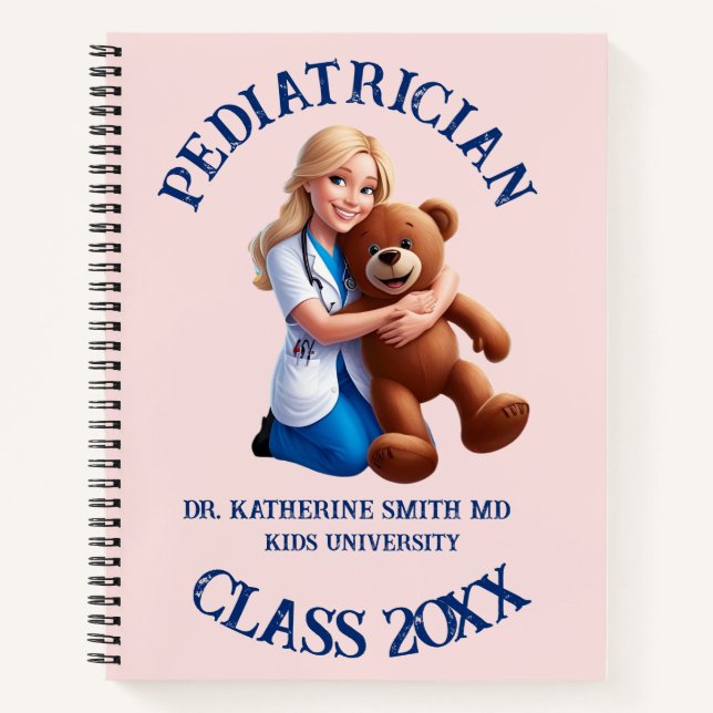 Carnet antistress pediatrician teddy bear kids university (Devant)