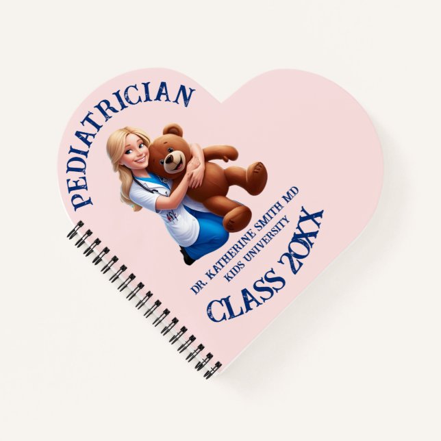 Carnet antistress pediatrician teddy bear kids university (Devant)