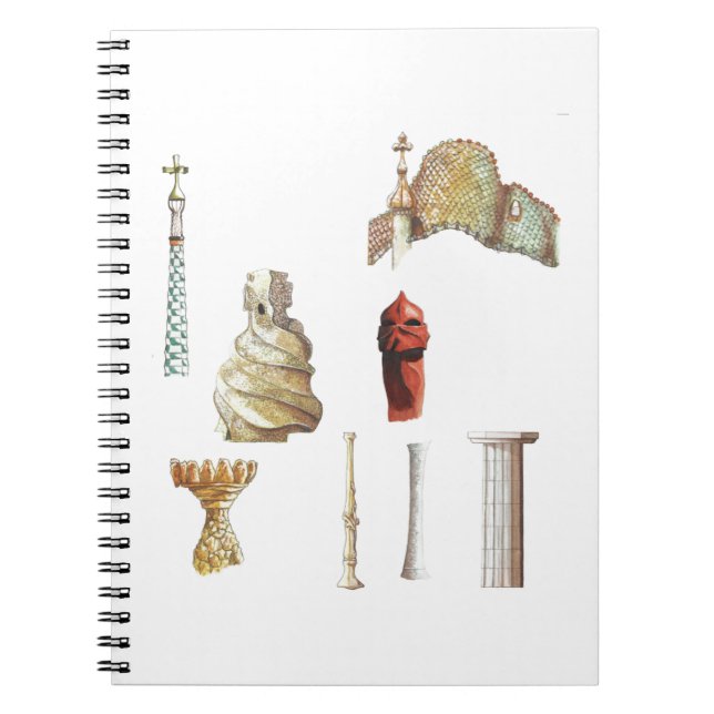 Carnet Antonio Gaudi. Barcelone. L'Espagne. Architectural (Devant)
