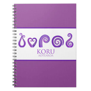 Carnet Aotearoa Nouvelle-Zélande Koru - violet