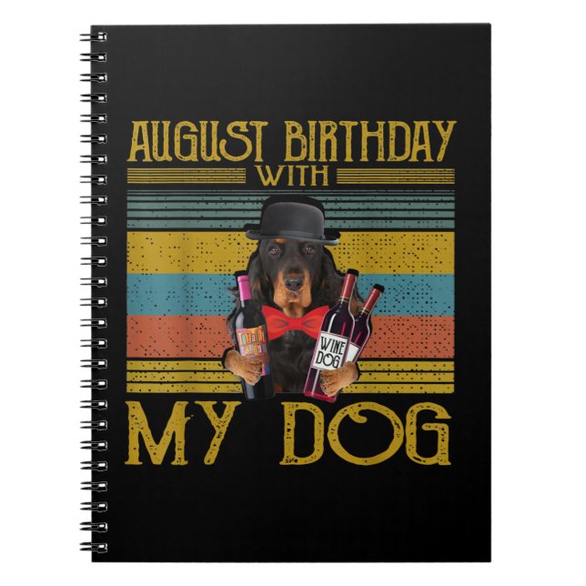 Carnet Août Anniversaire Avec Mon Gordon Setter Dog 2020 (Devant)