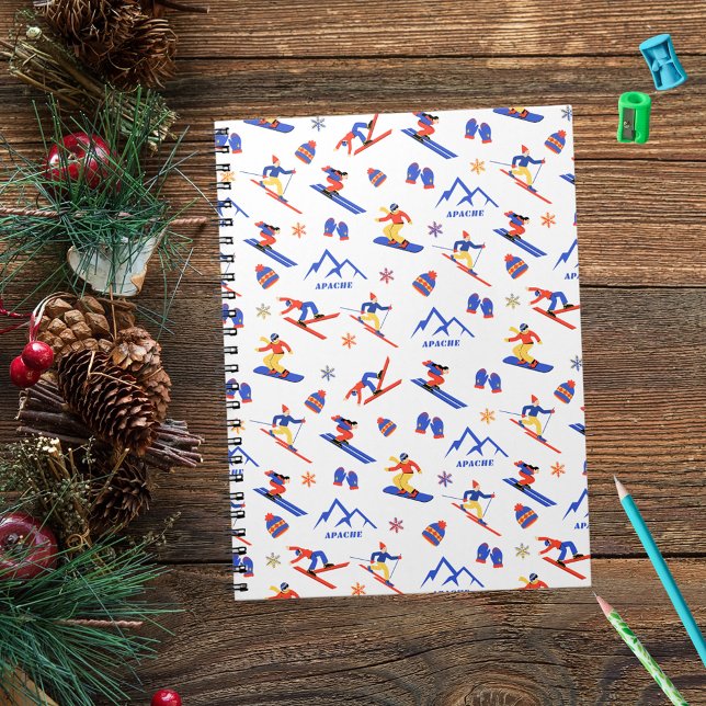 Carnet Apache Nouveau Mexique Motif de snowboard de monta (Créateur téléchargé)