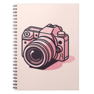 Carnet Appareil photo numérique reflex personnalisé rose