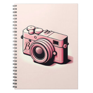 Carnet Appareil photo personnalisé rose clair pour fille