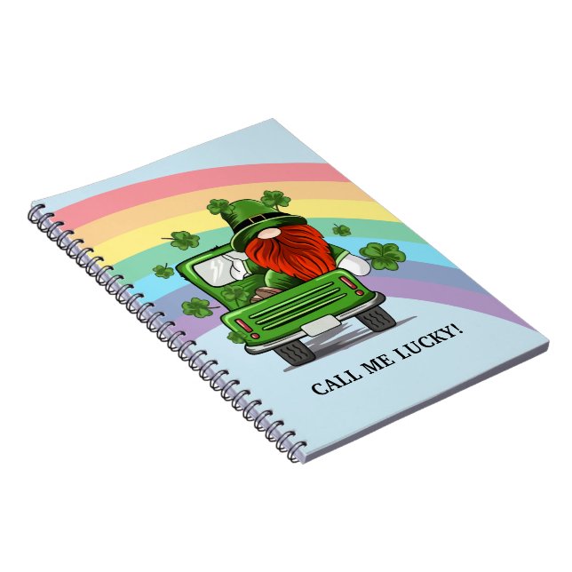 Carnet Appelle-moi Lucky Irish Gnome (Côté Droit)