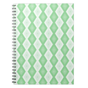 Carnet Apple green diamond pattern