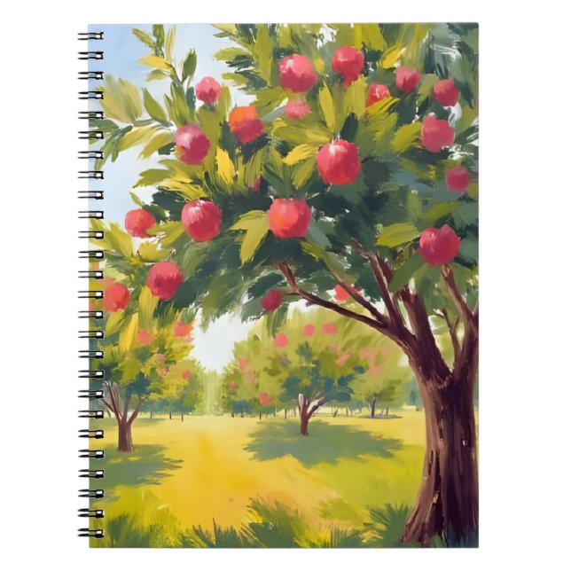 Carnet Apple Orchard Autumn Fall Watercolor (Devant)