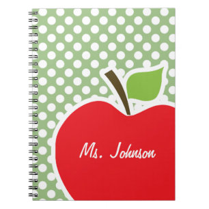 Carnet Apple sur Laurel Green Pois
