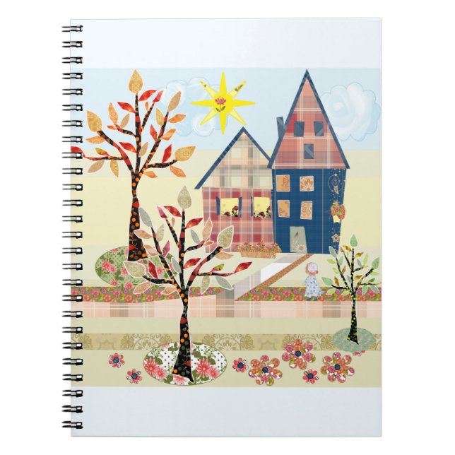 Carnet Applique, maisons, village (Devant)