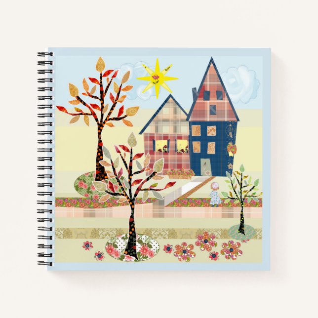 Carnet Applique, maisons, village (Devant)