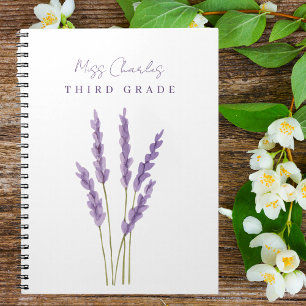 Carnet Appréciation de l'enseignant Aquarelle Boho Floral