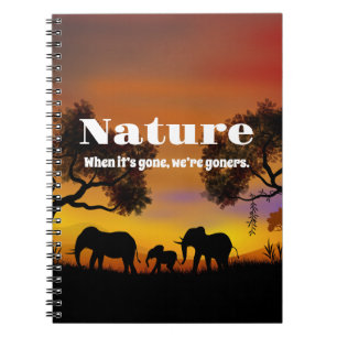 Carnet Apprécier la nature et les éléphants
