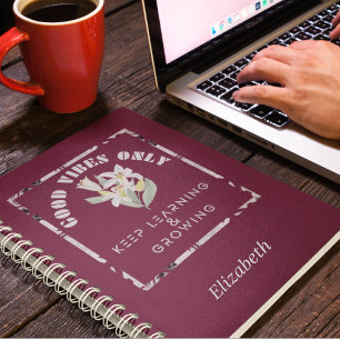 Carnet Apprentissage et conception de Good Vibes uniqueme