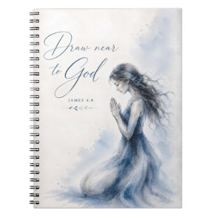 Carnet Approchez-vous de Dieu Jacques 4:8 Aquarelle chrét