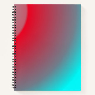 Carnet Aqua Abstrait et Aquarelle rouge Gradient Holo