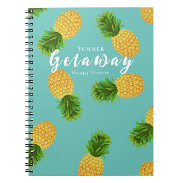 Carnet Aqua ananas (Devant)