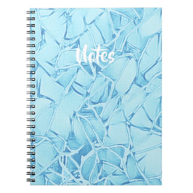 Carnet Aqua Bleu Et "Notes" Blanches (Devant)