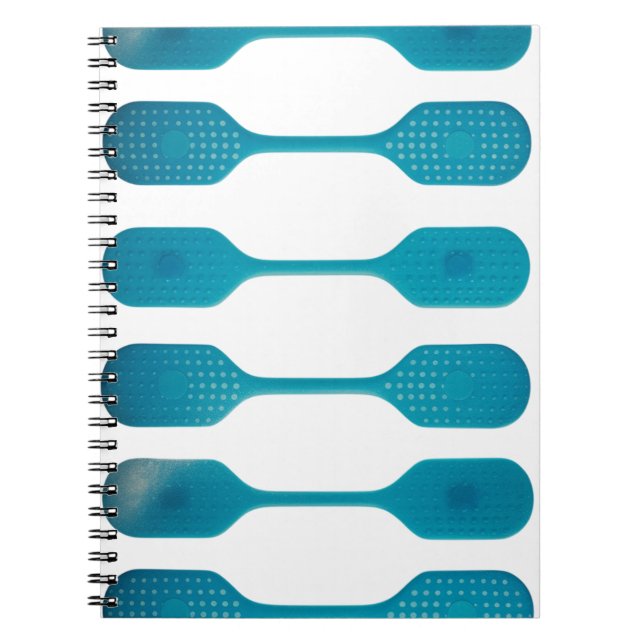 Carnet Aqua Blue Dot Grid Abstract Spiral Photo Notebook (Devant)
