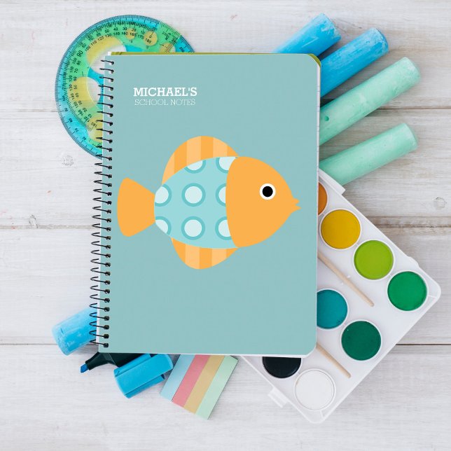 Carnet Aqua cool et poisson orange (Créateur téléchargé)