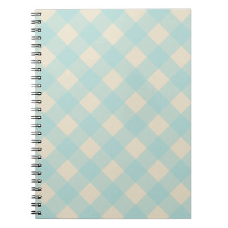 Carnet Aqua et Crème En vichy