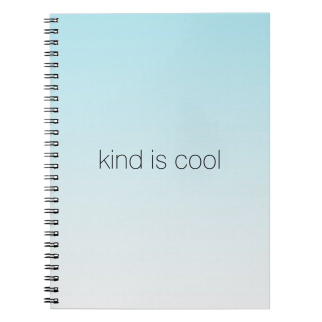 Carnet Aqua Ombre Kind est Cool (Devant)