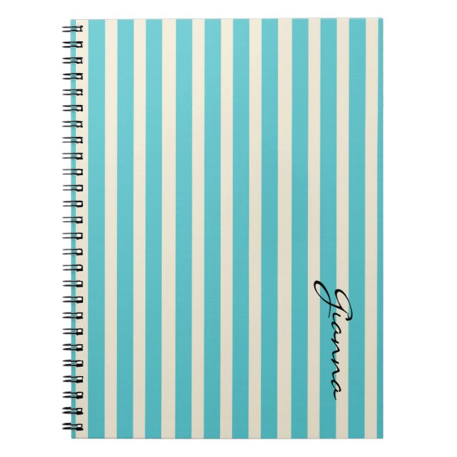 Carnet Aqua Stripes (Devant)