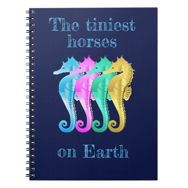 Carnet aquacole marine/rose/bleu/or (Devant)