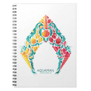 Carnet Aquaman Logo Aquaman & Mera sur le thème du coqu
