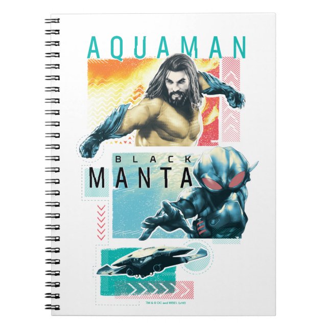 Carnet Aquaman | Modernist Aquaman & Black Manta Graphic (Devant)