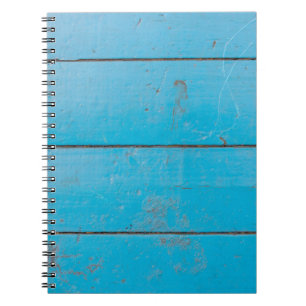 Carnet Aquamarine bleu clair bois vintage frais flo pouss