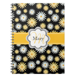 Carnet Aquarelle à la mosaïque Motif de marguerites d'avr