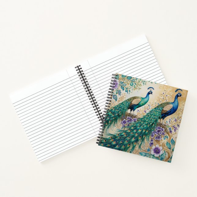 Carnet Aquarelle à pois et à fleurs Roses (Intérieur)