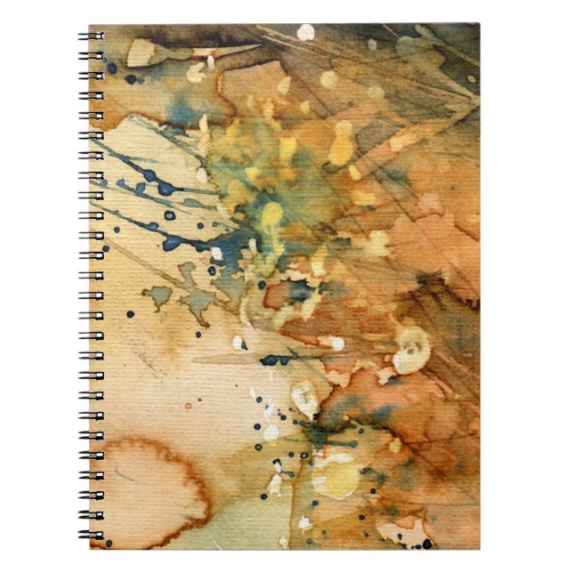 Carnet Aquarelle abstraite et vieil arrière - plan (Devant)