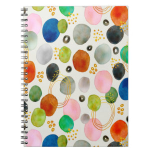 Carnet Aquarelle Abstraite Pebble Gold Parties scintillan