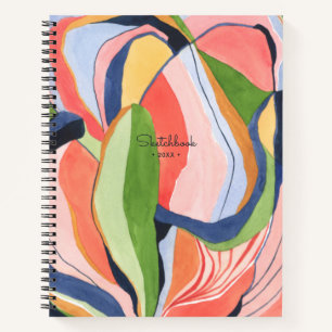 Carnet Aquarelle Abstraite peinture Doodle Sketchbook