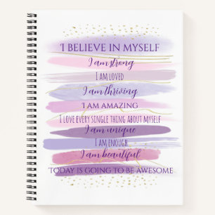 Carnet Aquarelle Affirmations positives