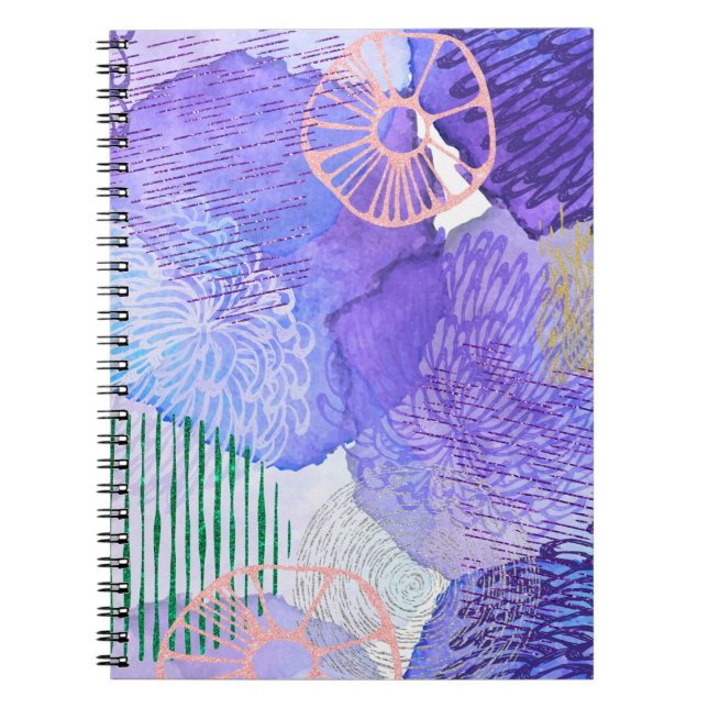 Carnet Aquarelle arrière - plan Abstraite (Devant)