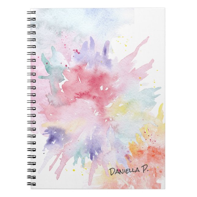 Carnet Aquarelle Art Attack Signature personnalisée (Devant)
