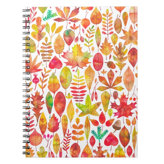Carnet Aquarelle automne automne automne feuilles sans co (Devant)