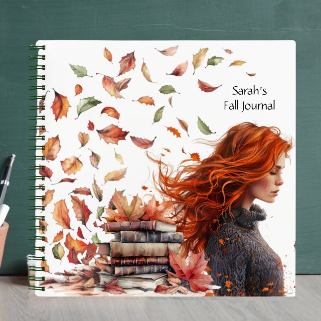 Carnet Aquarelle Automne Feuilles Automne personnalisable (Créateur téléchargé)