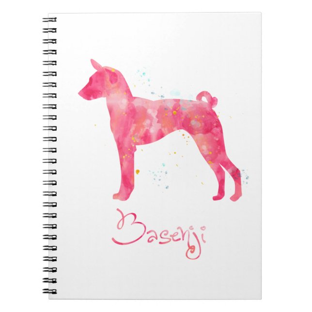 Carnet Aquarelle Basenji (Devant)