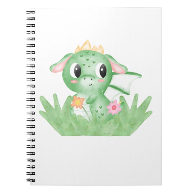 Carnet Aquarelle Bébé Cute Dragon (Devant)