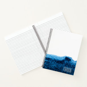 Carnet Aquarelle bleu marine foncé minimale