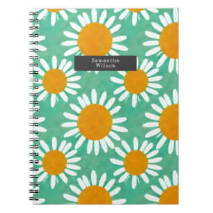 Carnet Aquarelle Boho Folk Art inspirés marguerites