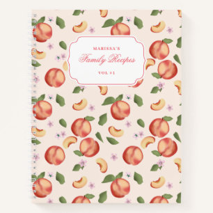 Carnet Aquarelle botanique pêches et fleurs Recette