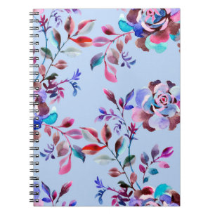 Carnet Aquarelle botanique sans couture motif. Main dessi