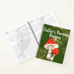 Carnet Aquarelle Champignons Recette personnalisée